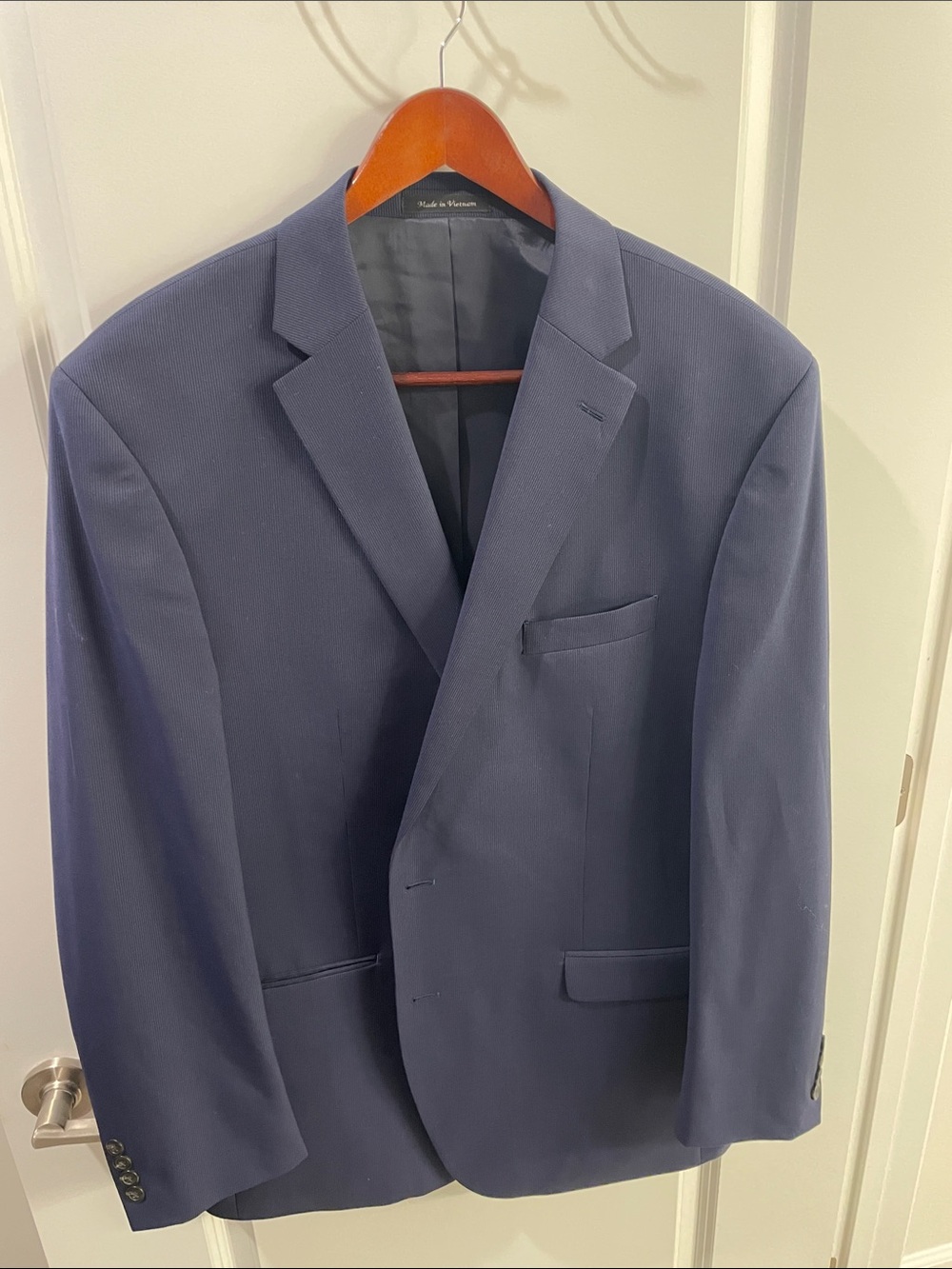 Chaps Men's Navy Blazer - Single-Breasted Sport Coat